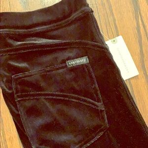 Anthropologie velvet legging pants